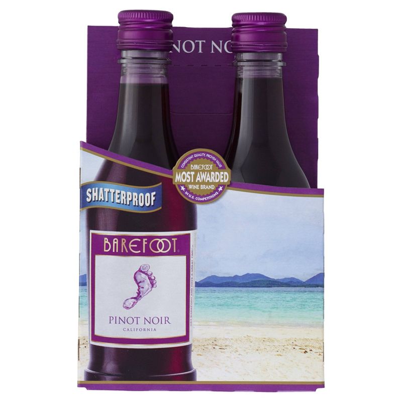Barefoot Pinot Noir Red Wine - 4pk/187ml Bottles