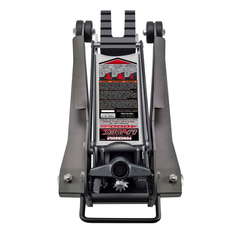 Powerbuilt 620516 2-Ton 4000-LB U-Jack Garage and Shop Vehicle Floor Jack, Black