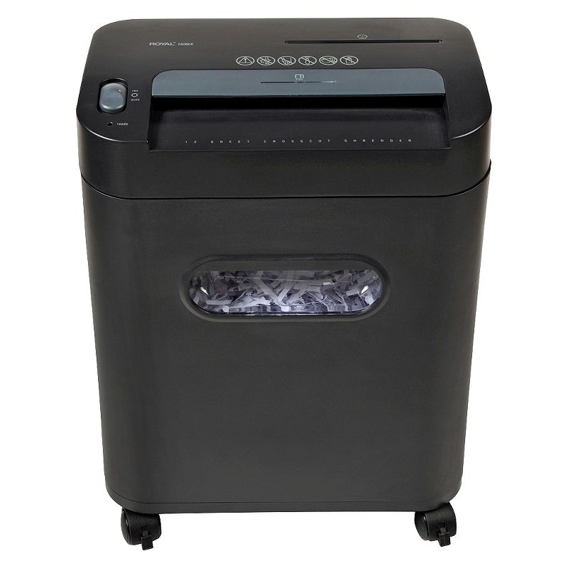 Royal 12-Sheet Cross Cut Paper Shredder with Pullout Basket