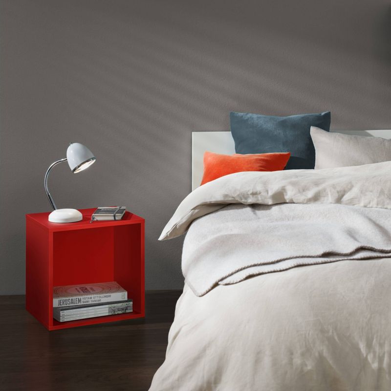 14.7" x 12.7" Wall Cube Shelf Red - Dolle Shelving