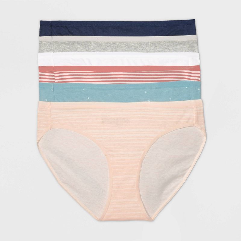 Fruit of the Loom Women's Breathable Mid-Rise Briefs 4+2 Bonus Pack - 9