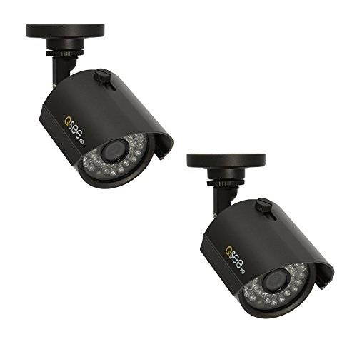 Q-See QTH7211B-2 | Two Analog HD Bullet Security Cameras with 720p HD | Weatherproof Surveillance System with Night Vision up to 100 Ft | Limited 2 Year Warranty | Black