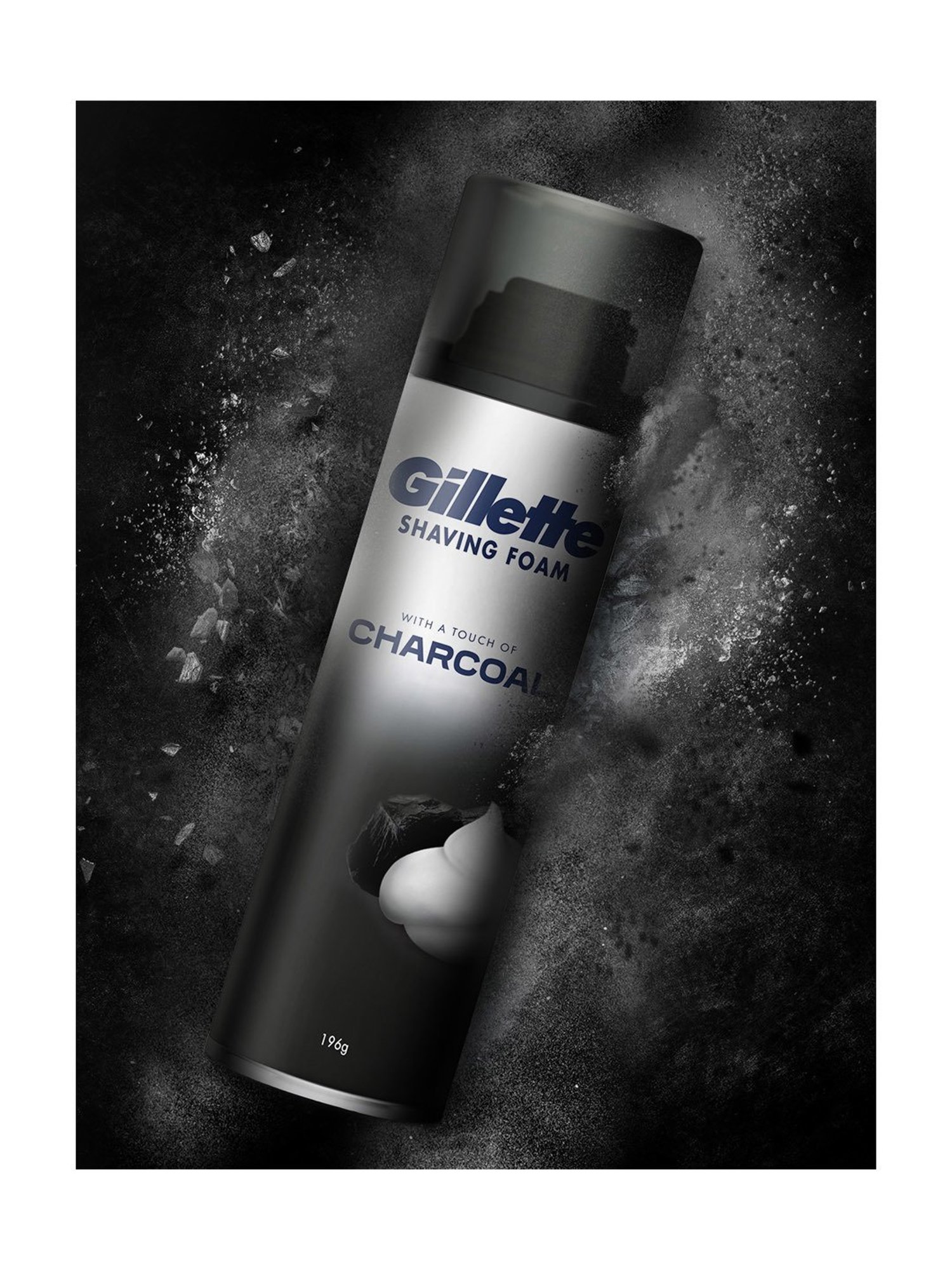 Gillette Pre Shave Foam Charcoal - 196 gm