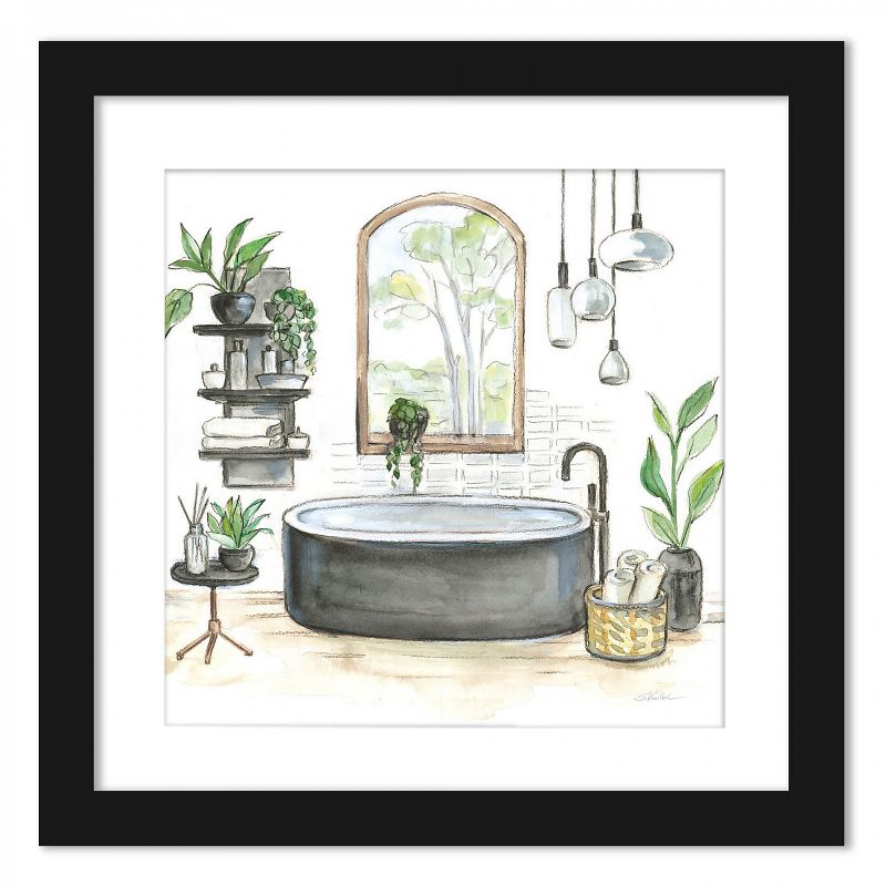 Americanflat Tropical Shower Plants - Set of 2 Framed Prints by Wild Apple