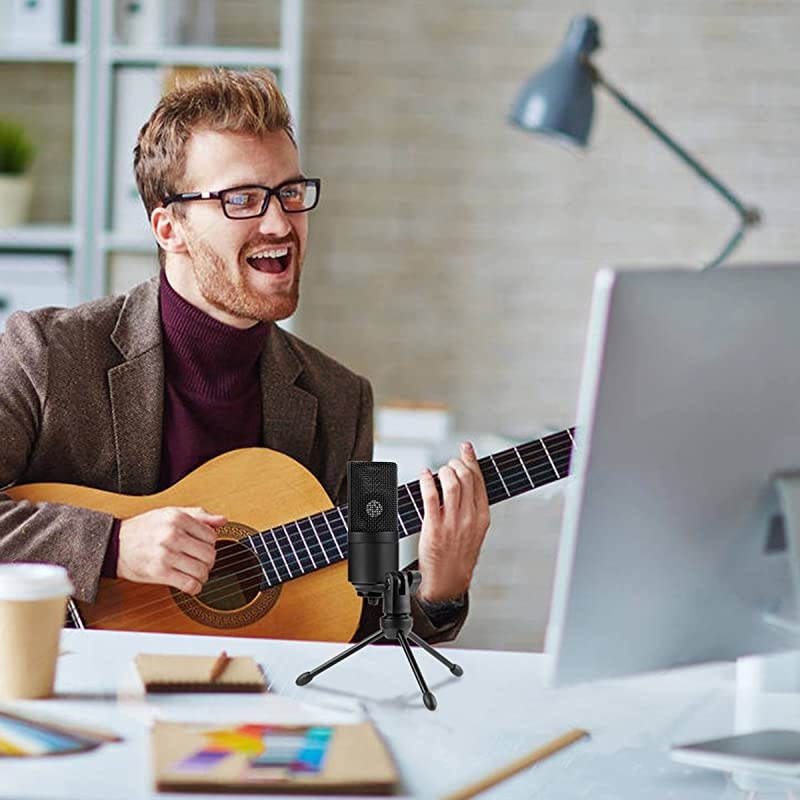 USB Microphone Metal Condenser Recording Microphone for Laptop MAC or Windows Cardioid Studio Recording Vocals Voice OversStreaming Broadcast and YouTube VideosK669B