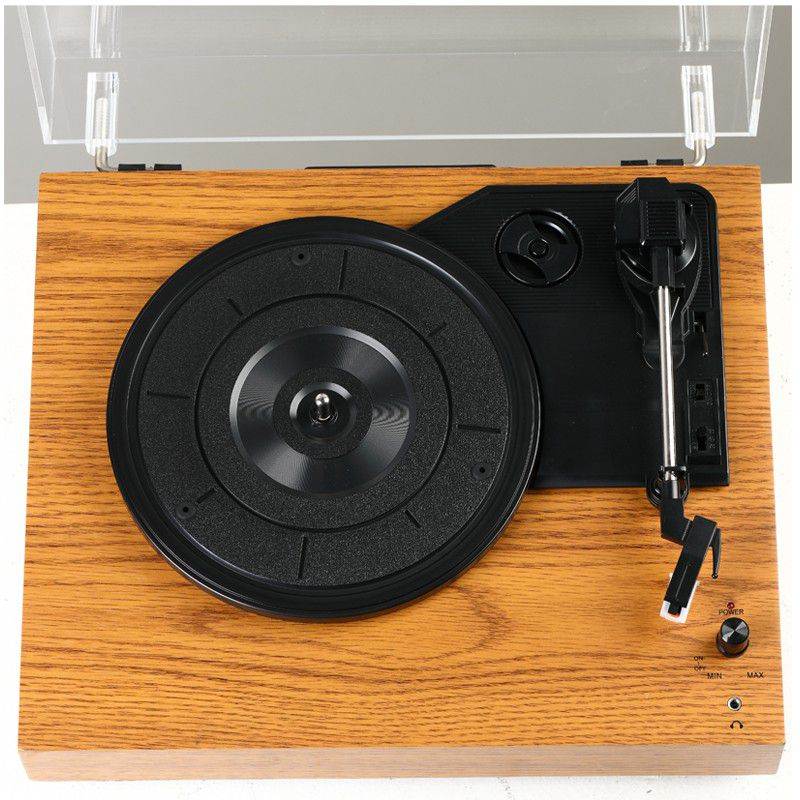Desk Statics Vinyl Record Player, 3 Speed Turntable Bluetooth Record Player with 2 Built in Stereo Speakers,Suppo