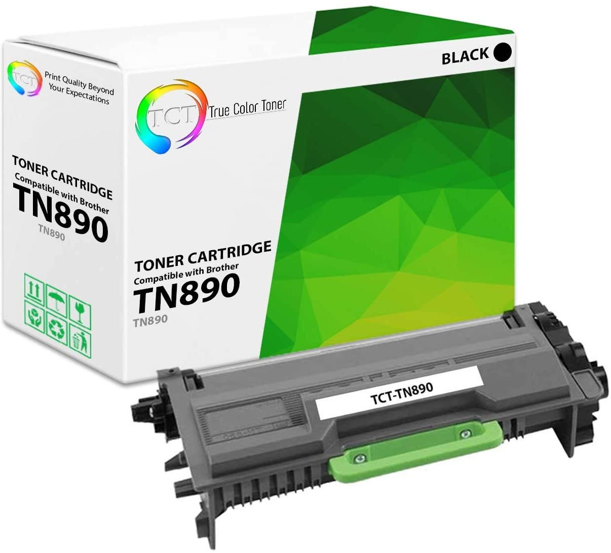TCT Premium Compatible Toner Cartridge Replacement for Brother TN890 TN-890 Black Ultra High Yield Works with Brother HL-L6400DW L6400DWT L6250DW, MFC-L6900DW L6750DW Printers (15,000 Pages) - 2 Pack