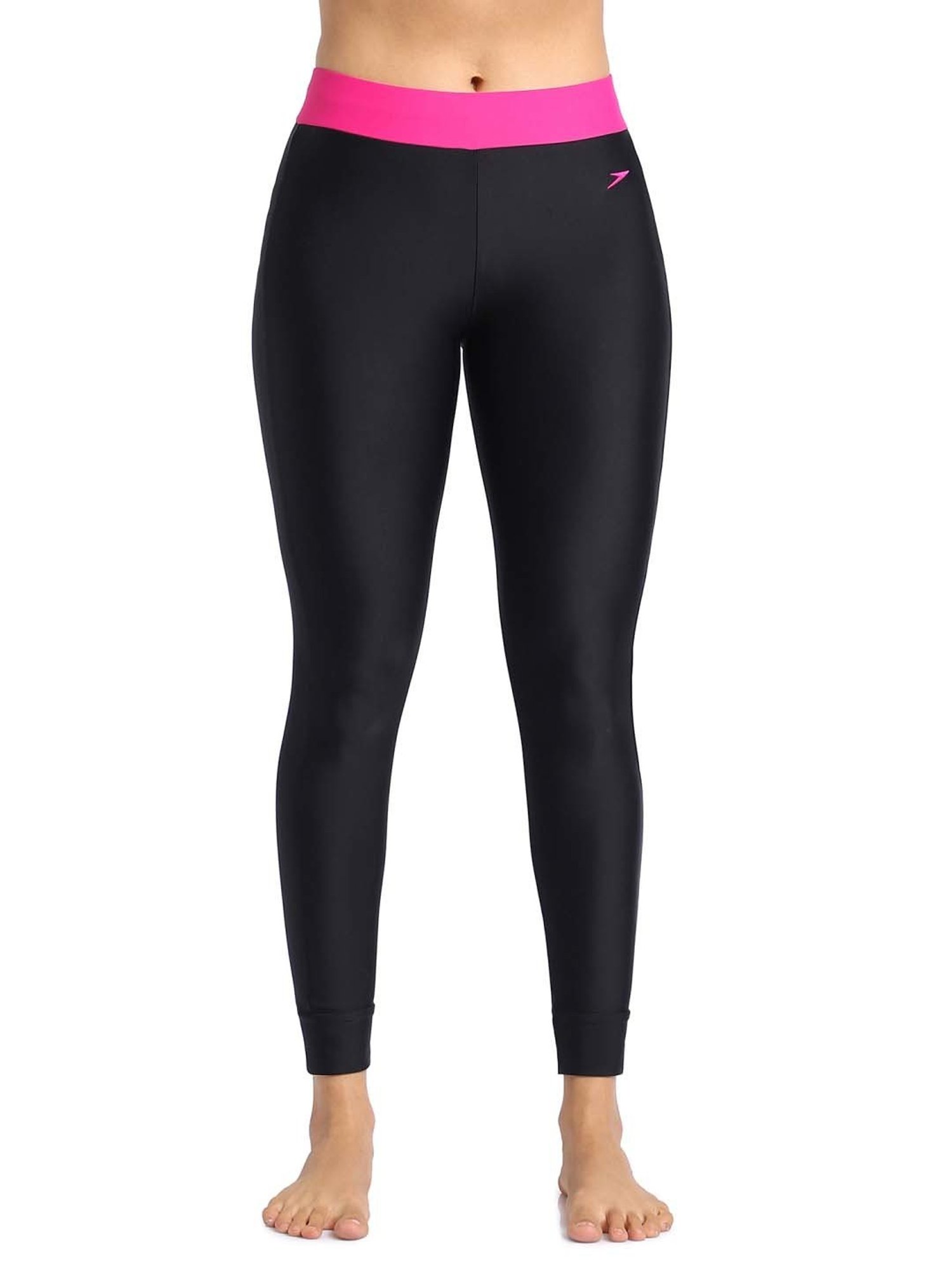 Speedo Black Self Pattern Swim Leggings