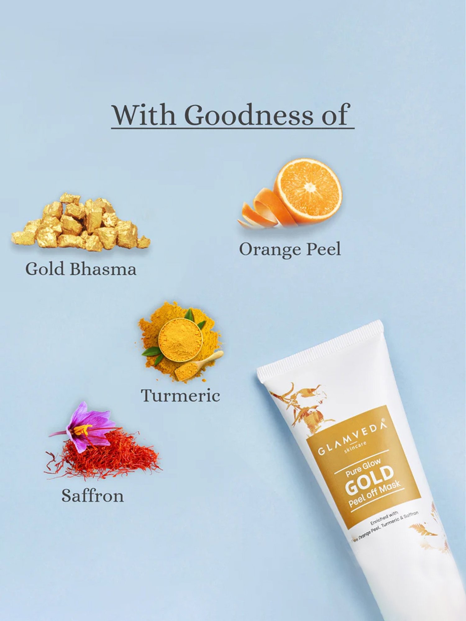 Glamveda Pure Glow Gold Peel Off Mask - 100 gm