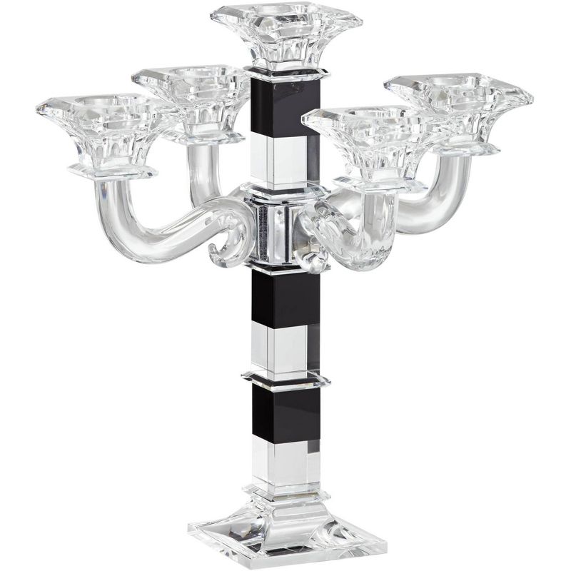 Dahlia Studios Crystal Black Taper Candle Holder
