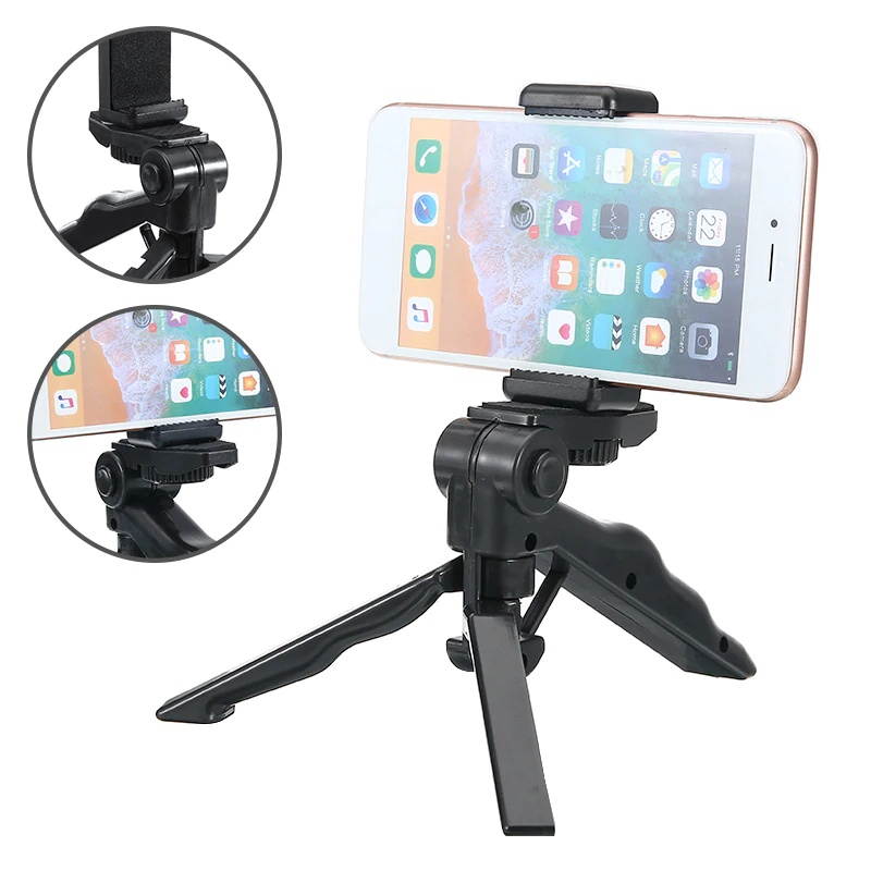 360 Degrees Adjustable Desktop Mini Extendable Desktop Tripod Stand Holder for Smartphone and DSLR Camera