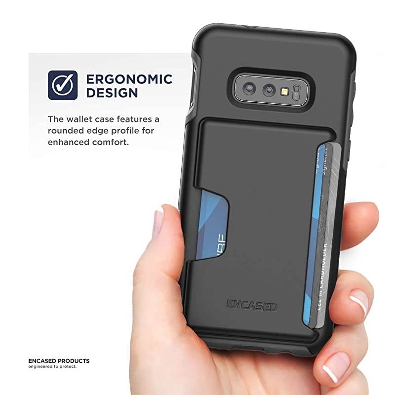 Galaxy S10e Wallet Case (Phantom) Ultra Durable Cover with Card Holder Slot (4 Credit Card Capacity) Purple