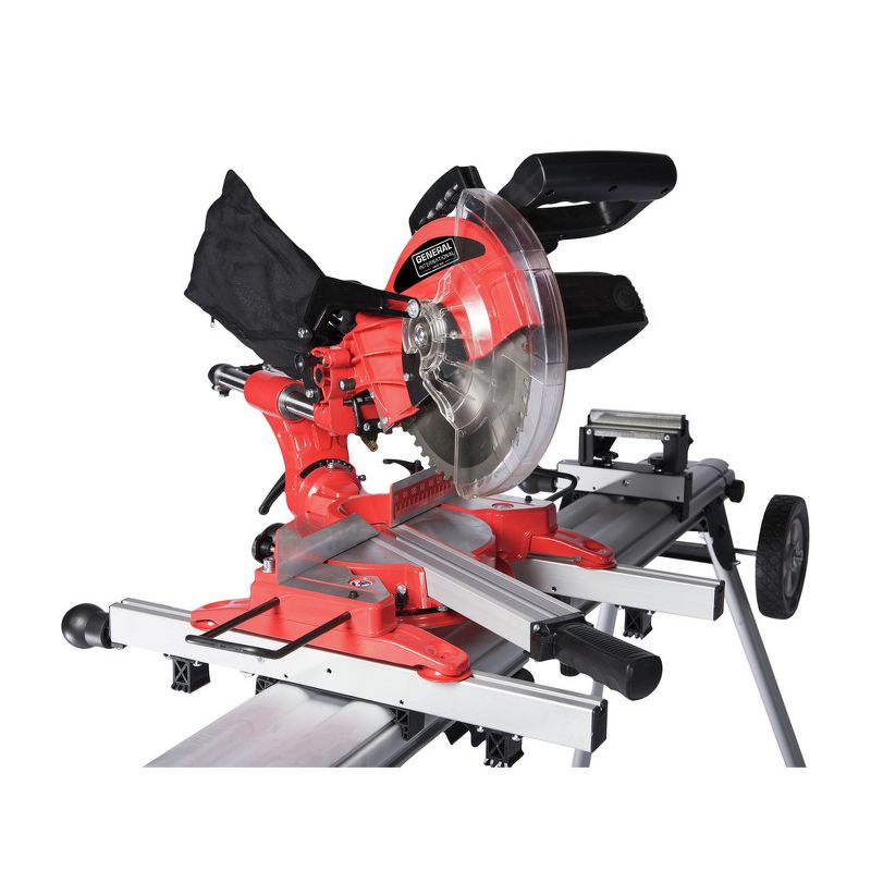 General International MS3005 10 in. 15A Sliding Miter Saw with Laser Alignment System