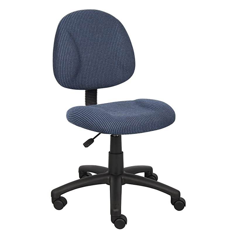 Perfect Posture Delux Fabric Task Chair without Arms in Blue