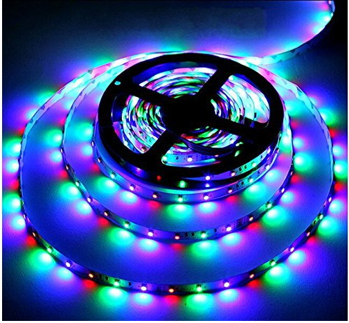 High Power 12V 5M 3528 Flexible LED Strip Lights Waterproof 300 Units 24W (RGB)