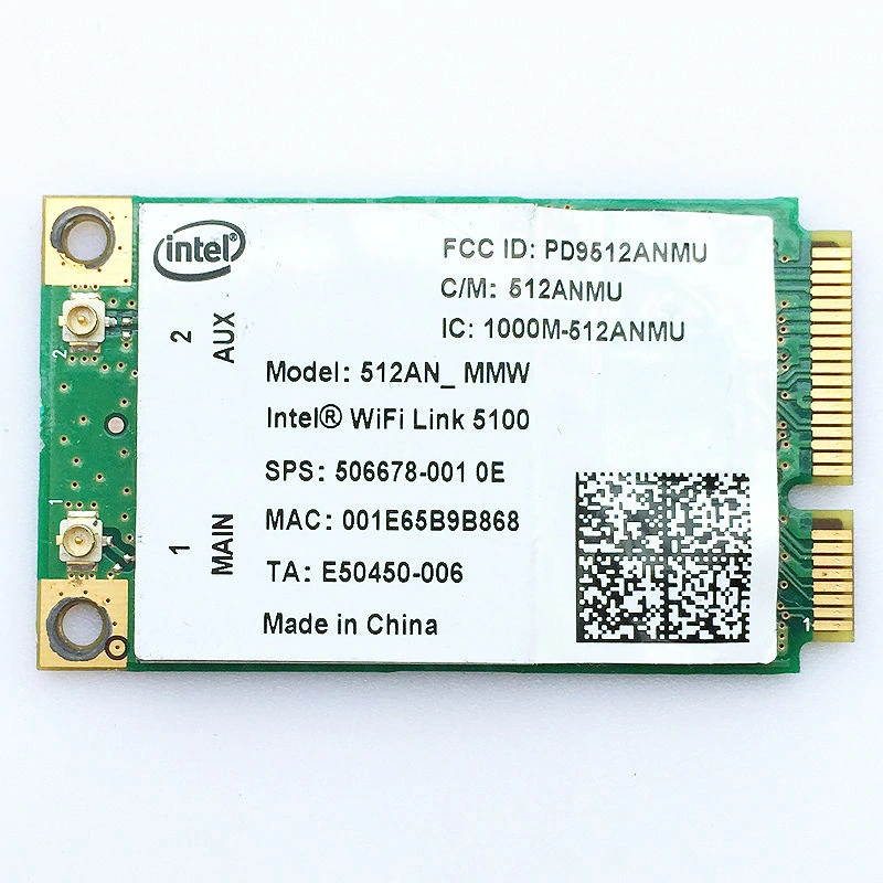 512AN_MMW 5100 AGN Dual Band 300Mbps Wireless WiFi Link Mini PCI-E Card 802.11a/b/g/n Intel sps 506678-001 For HP 6535b 6730b