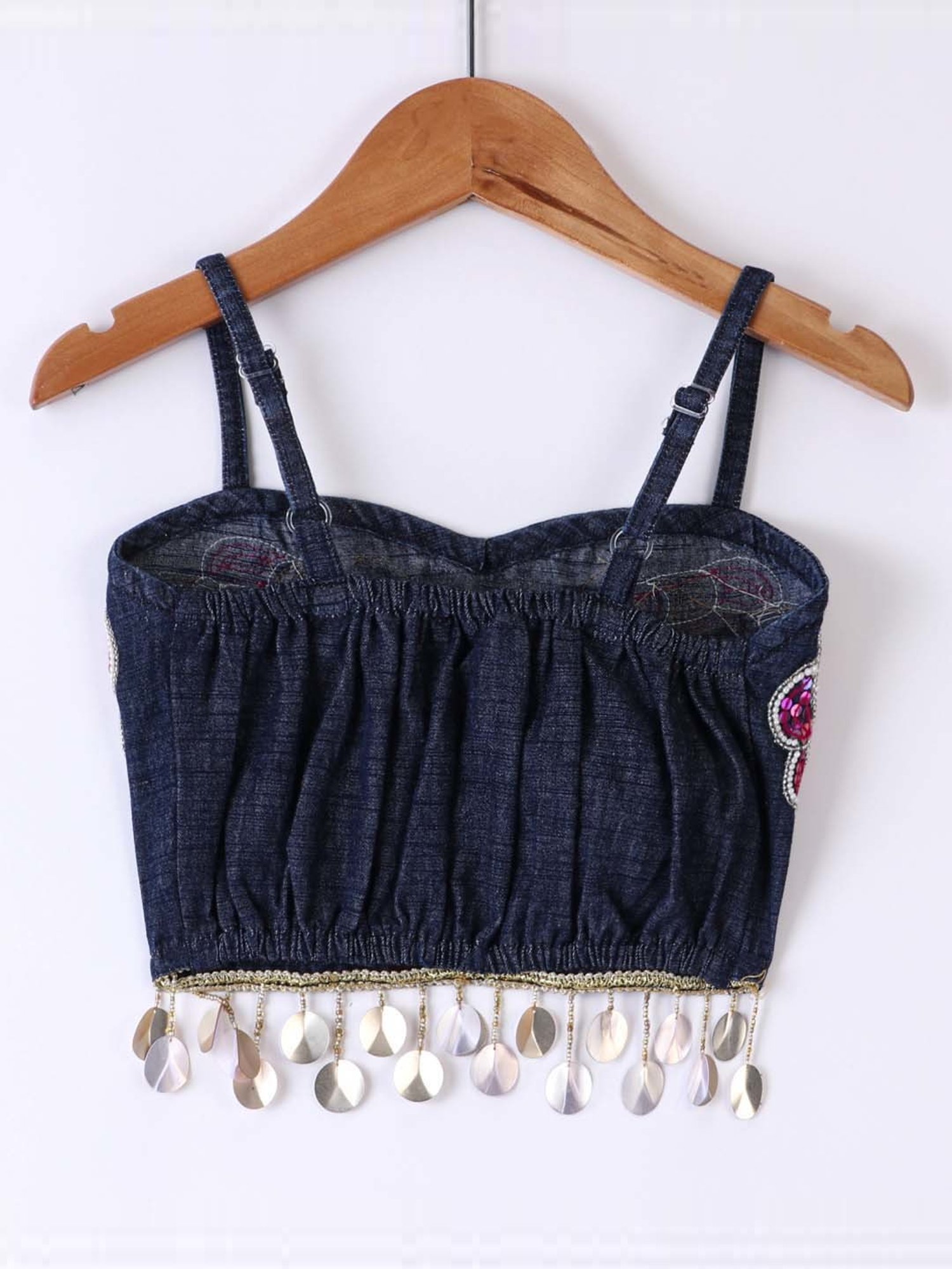 TWISHA Kids Blue & Pink Embroidered Top Set