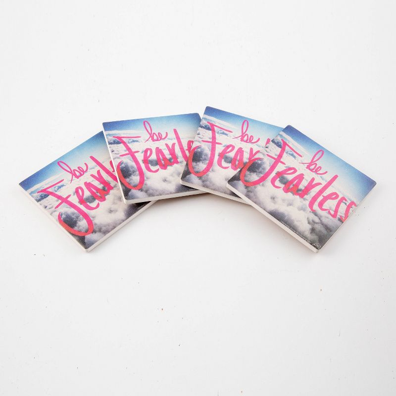 Thirstystone Be Fearless Coaster Set of 4