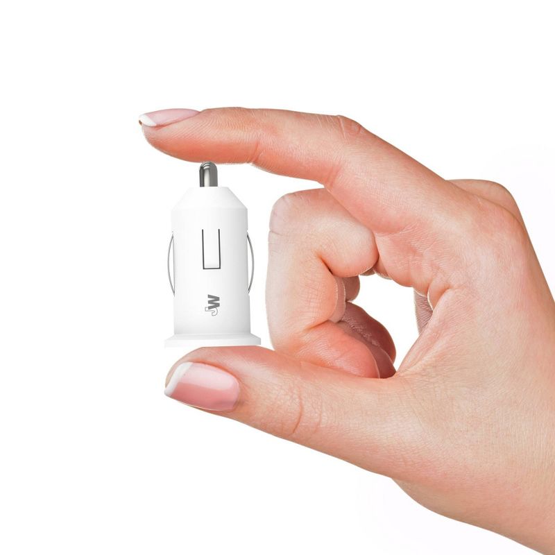 Just Wireless 1A/5W 1-Port USB-A Car & Home Charger  with 5ft TPU Lightning to USB-A Cable - White