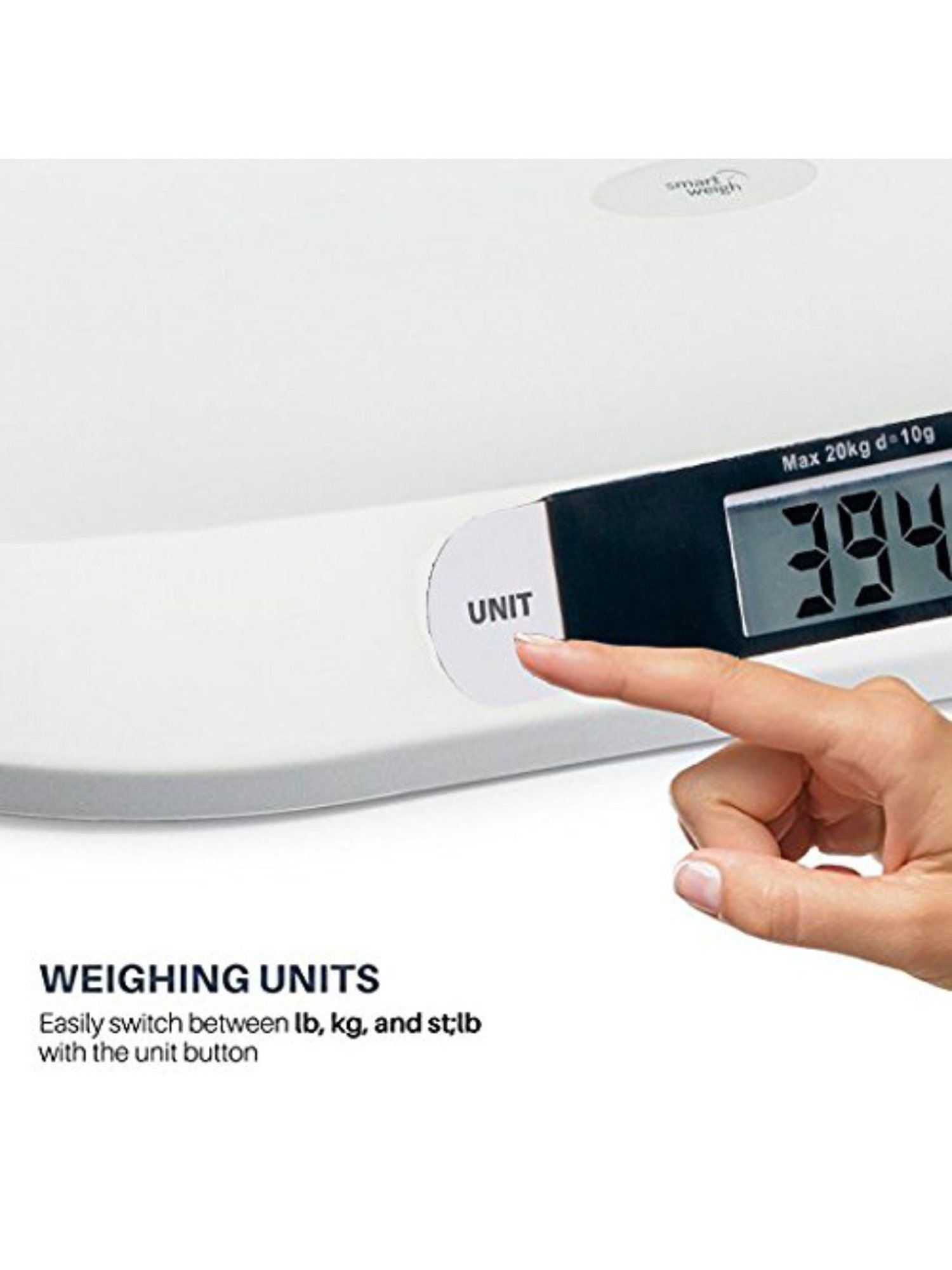 MCP BWS-01 Electronic Digital Weighing Scale (White)
