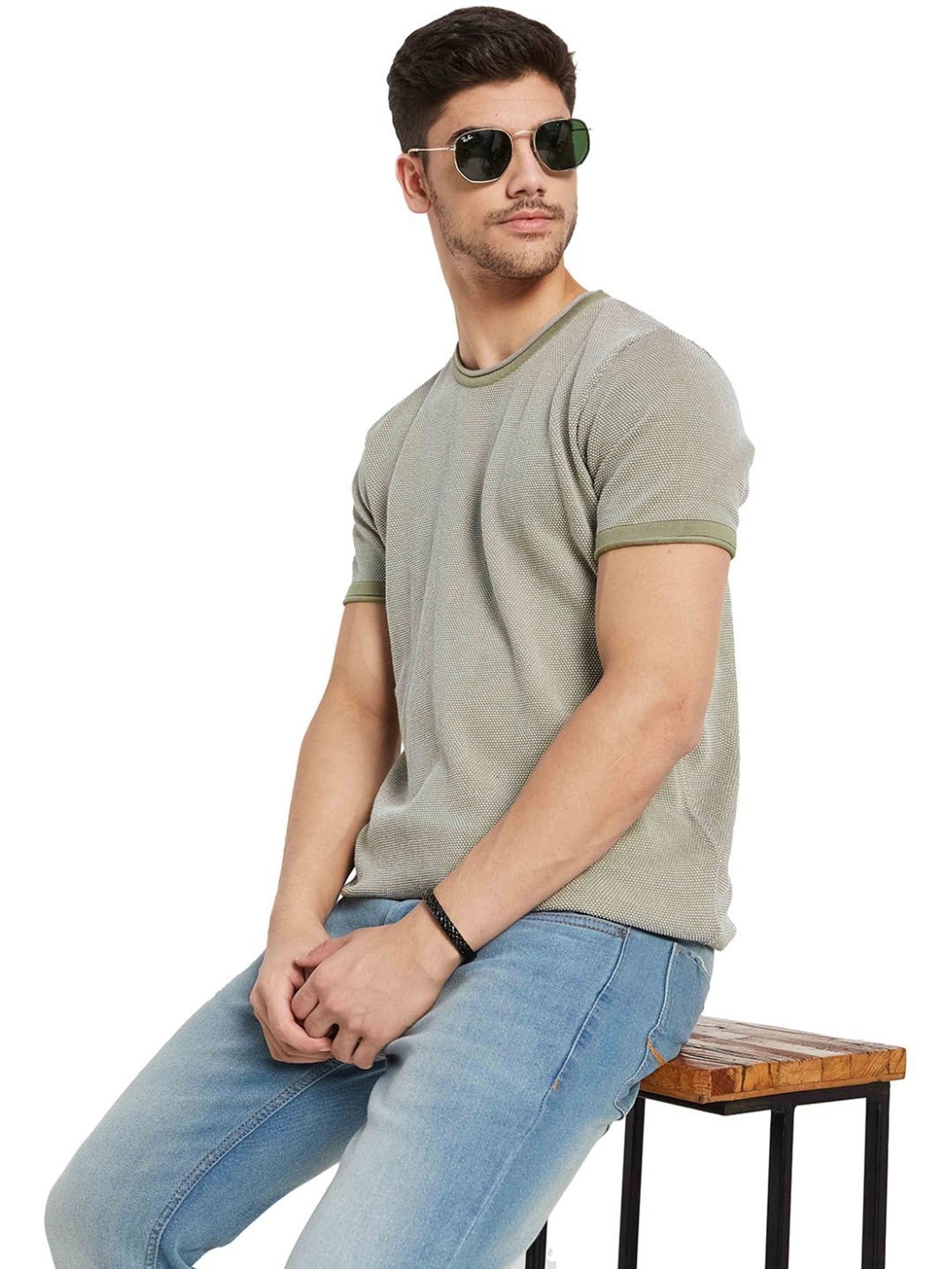 METTLE Stone Cotton Regular Fit T-Shirt