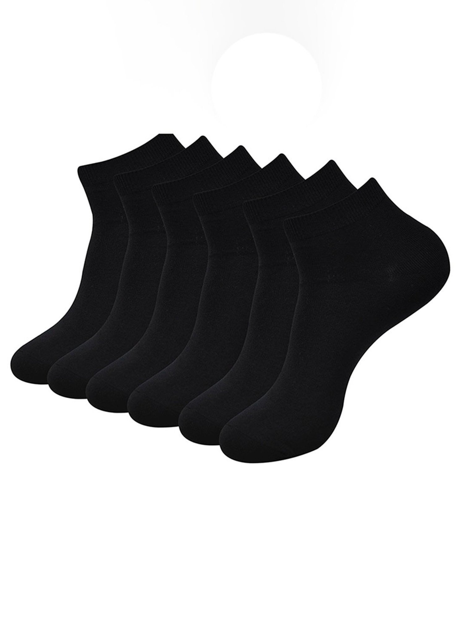 BALENZIA Black Ankle Length Socks - Pack of 6