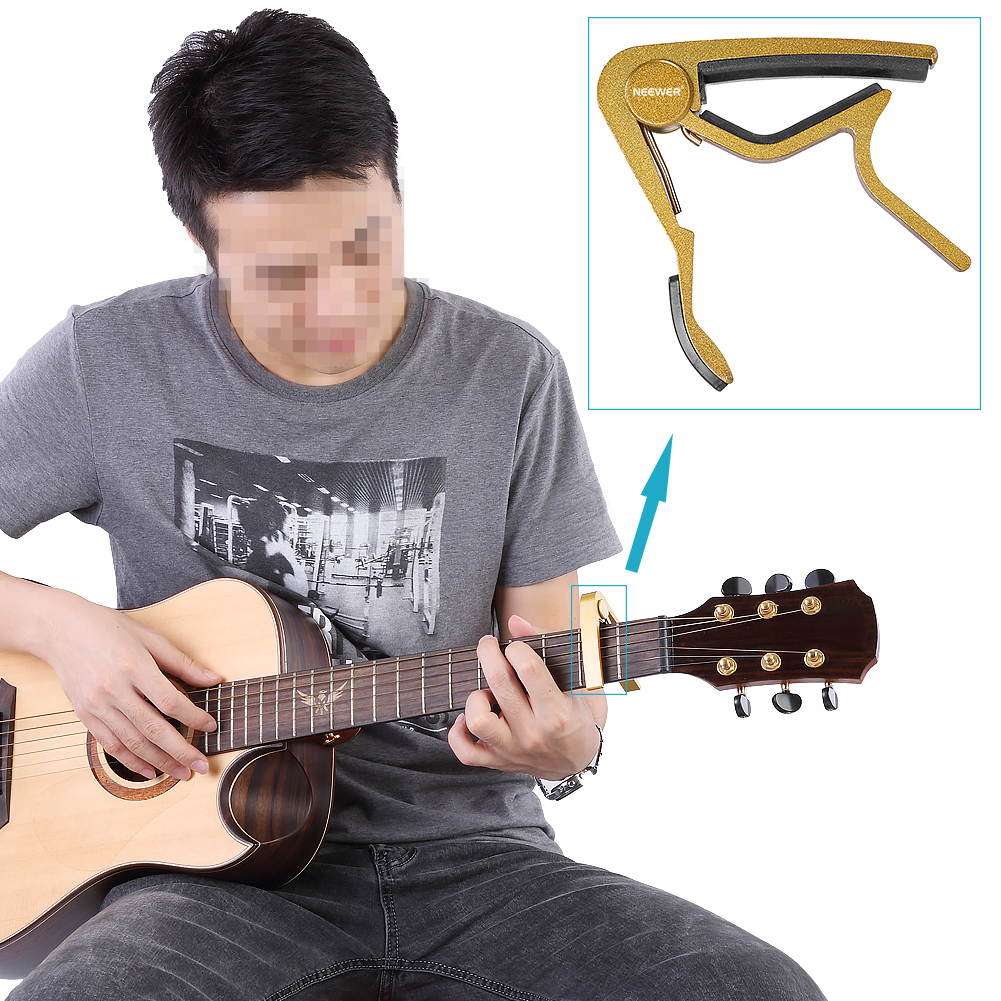 Neewer Golden Single-handed Guitar Capo Quick Change