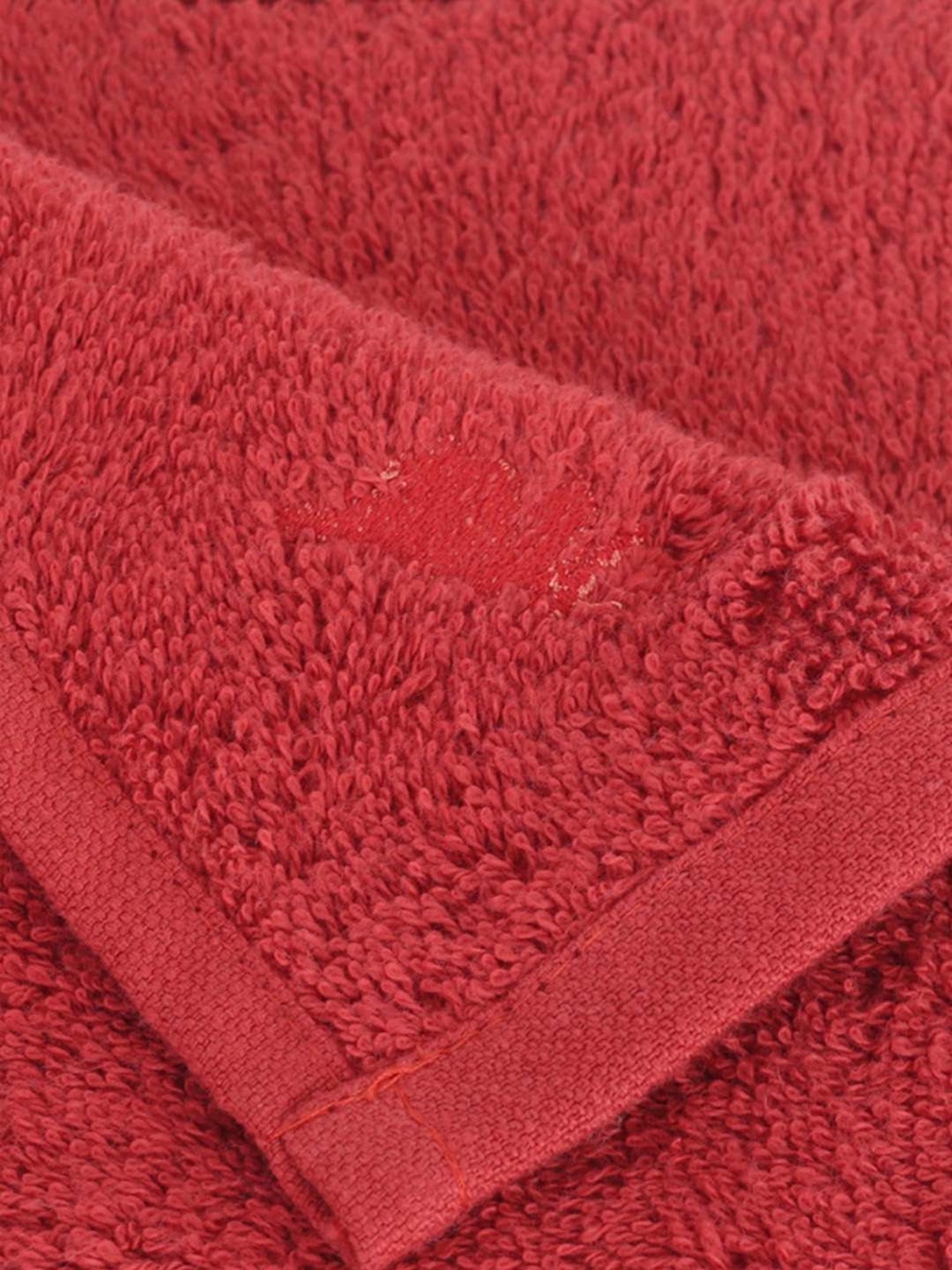 Maspar Red Cotton 550 GSM Face Cloths - Set of 4