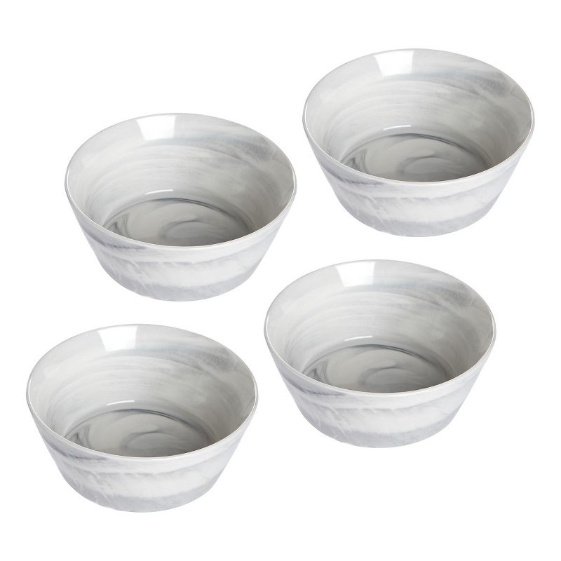 10 Strawberry Street Matte Wave Stoneware Side Bowls 10oz White - Set of 6