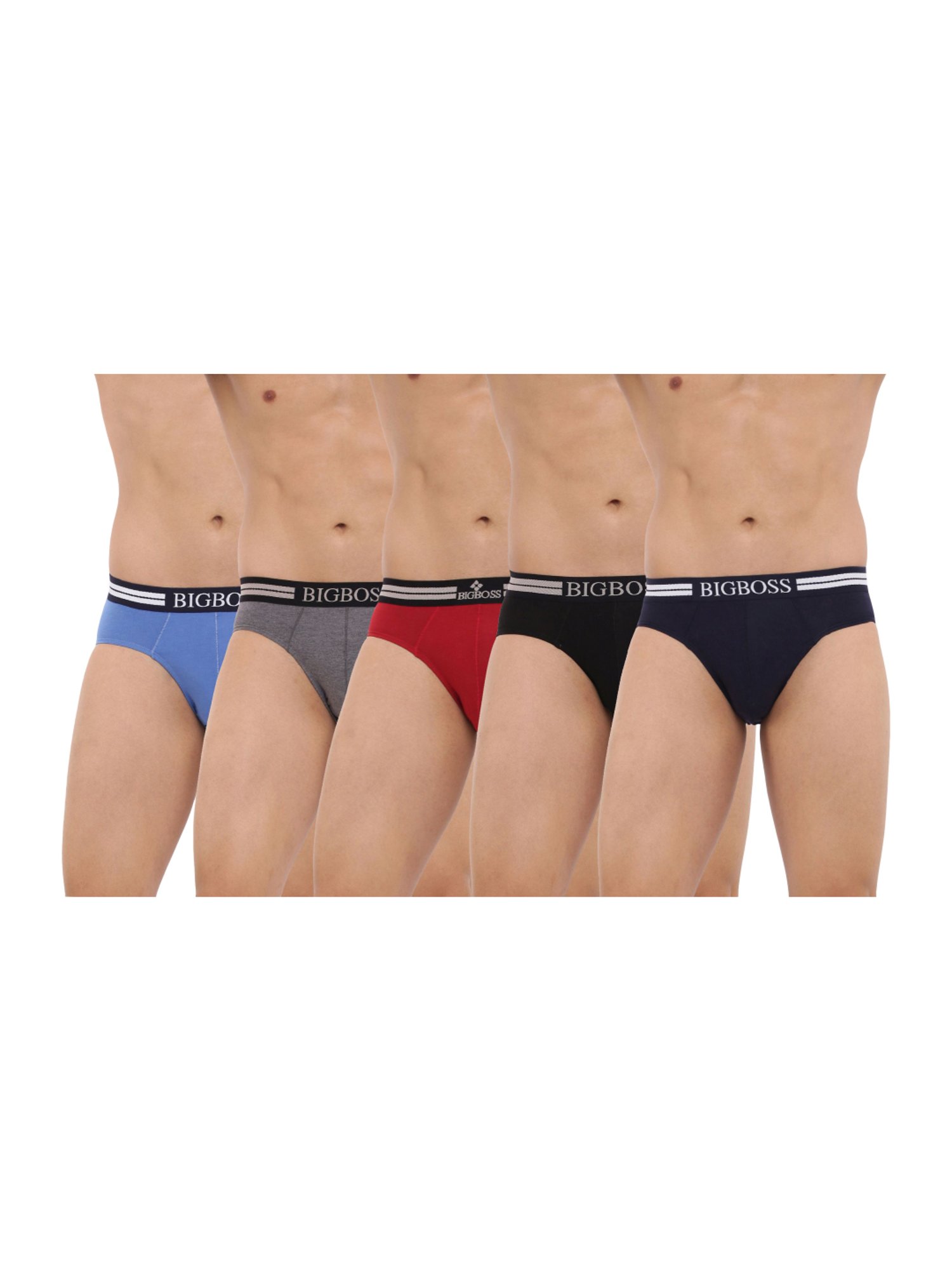 Dollar Bigboss Assorted Color Cotton J-Class Grando Briefs (Pack Of 5)