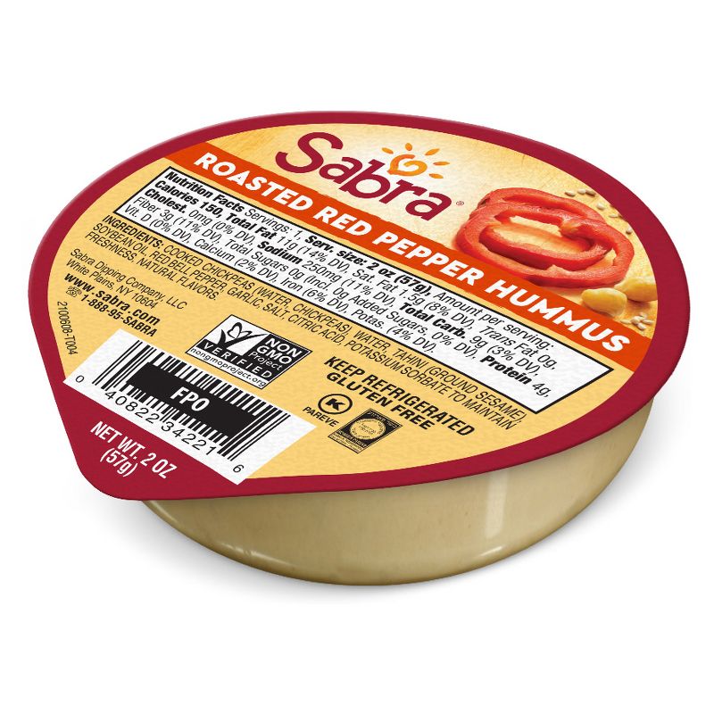 Sabra Roasted Red Pepper Hummus Singles - 12oz/6pk