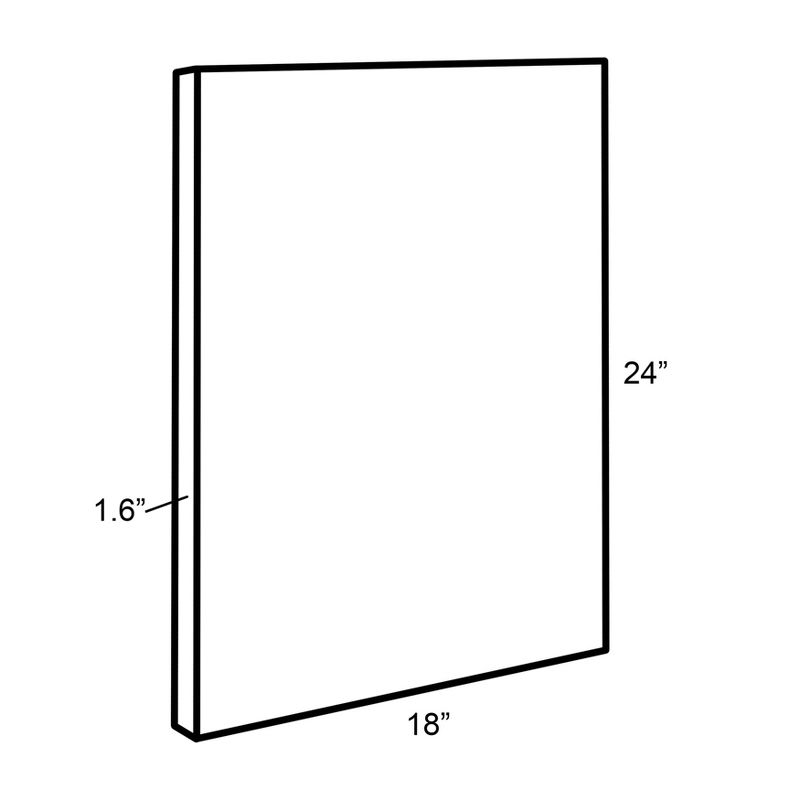 18" x 24" Sylvie Color Golf Ball Portrait Framed Canvas Natural - DesignOvation