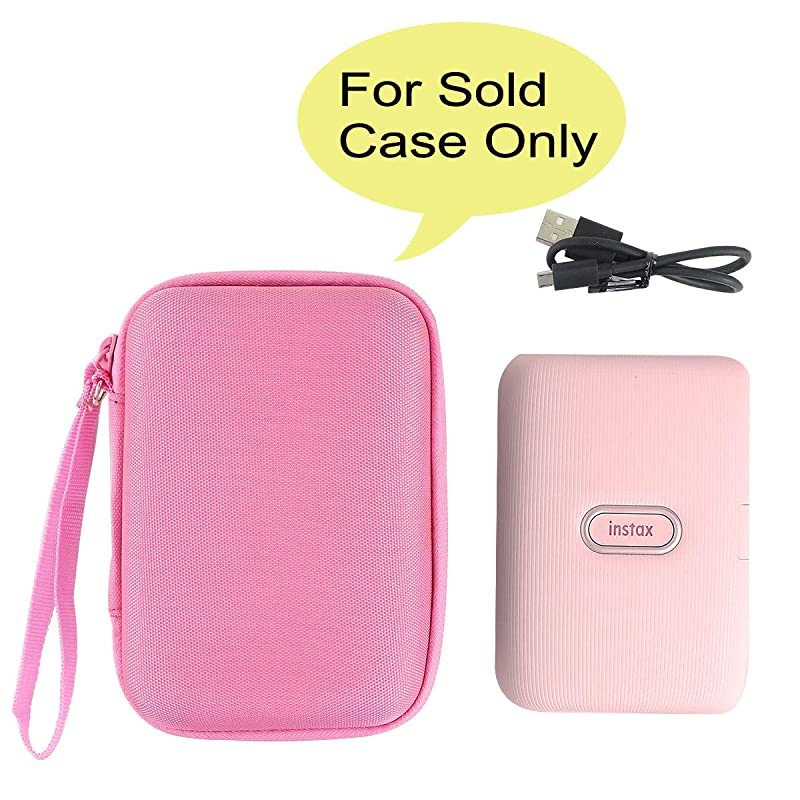 Hard Travel Case for Fujifilm Instax Mini Link Smartphone Printer (Pink Case)