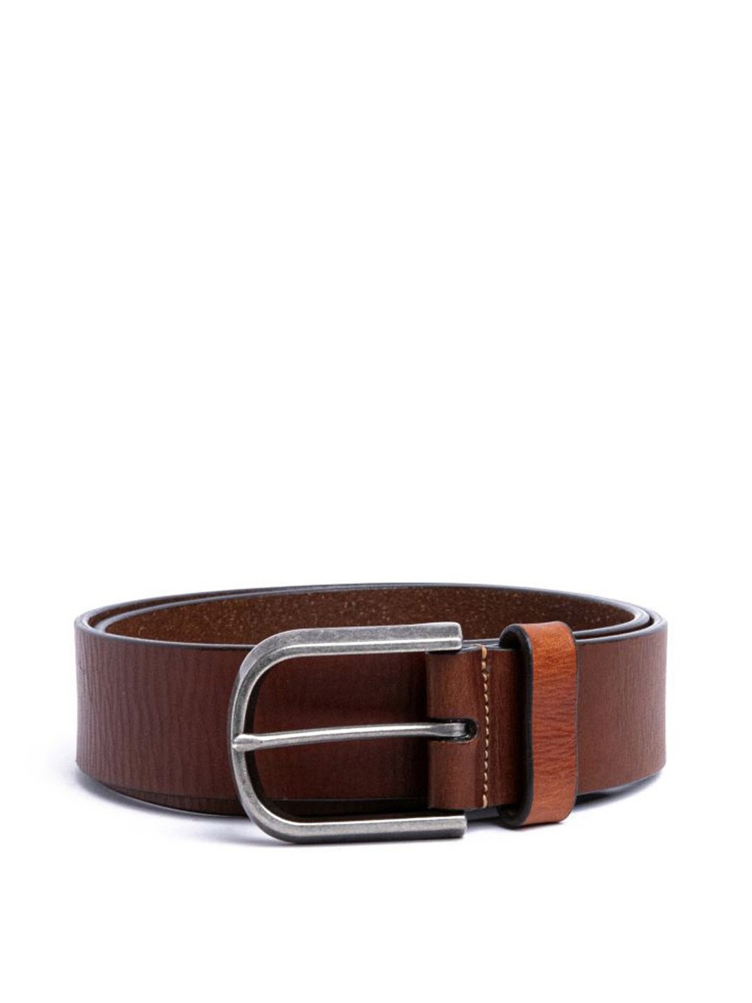 James Aston Pedro Premium Brown Leather Solid Waist Belt