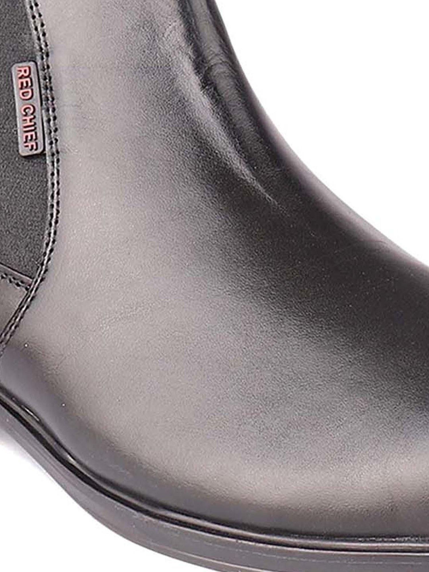 Red Chief Men's Black Chelsea Boots