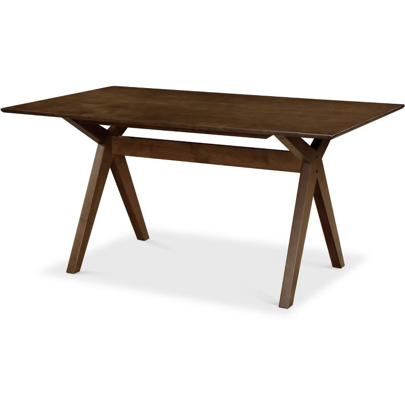 Lukas Wood Dining Table Brown - Adore Decor
