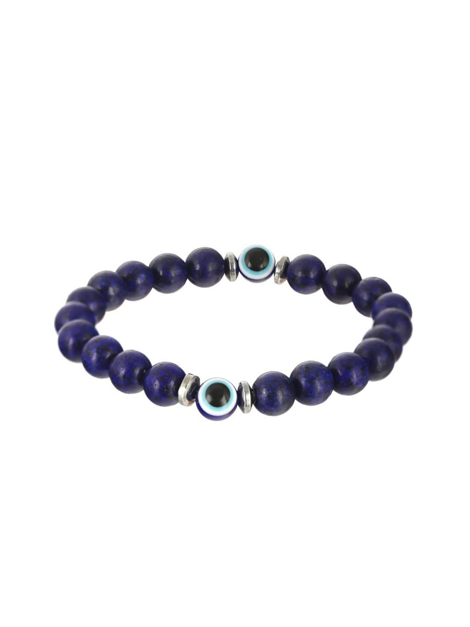 Bold by Priyaasi Blue Evil Eye Beaded Bracelet for Men