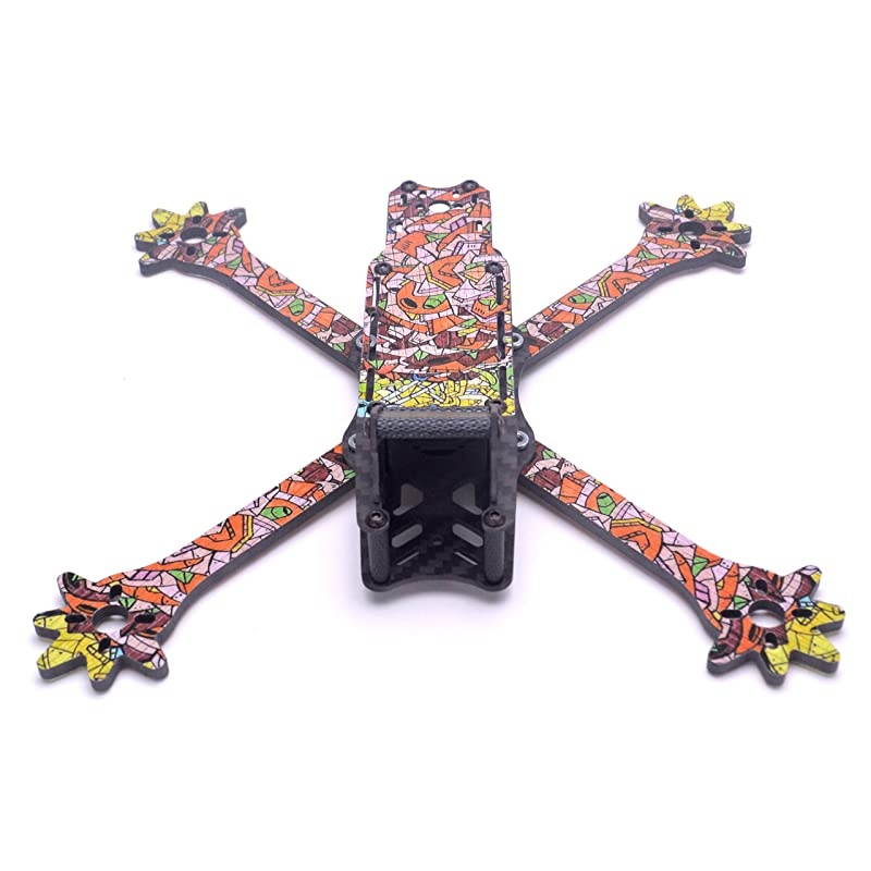 235mm FPV Racing Drone Frame 5 Inch Carbon Fiber Quadcopter Frame Kit 4mm Removable FPV Frame Arms with 20cm Lipo Battery Strap