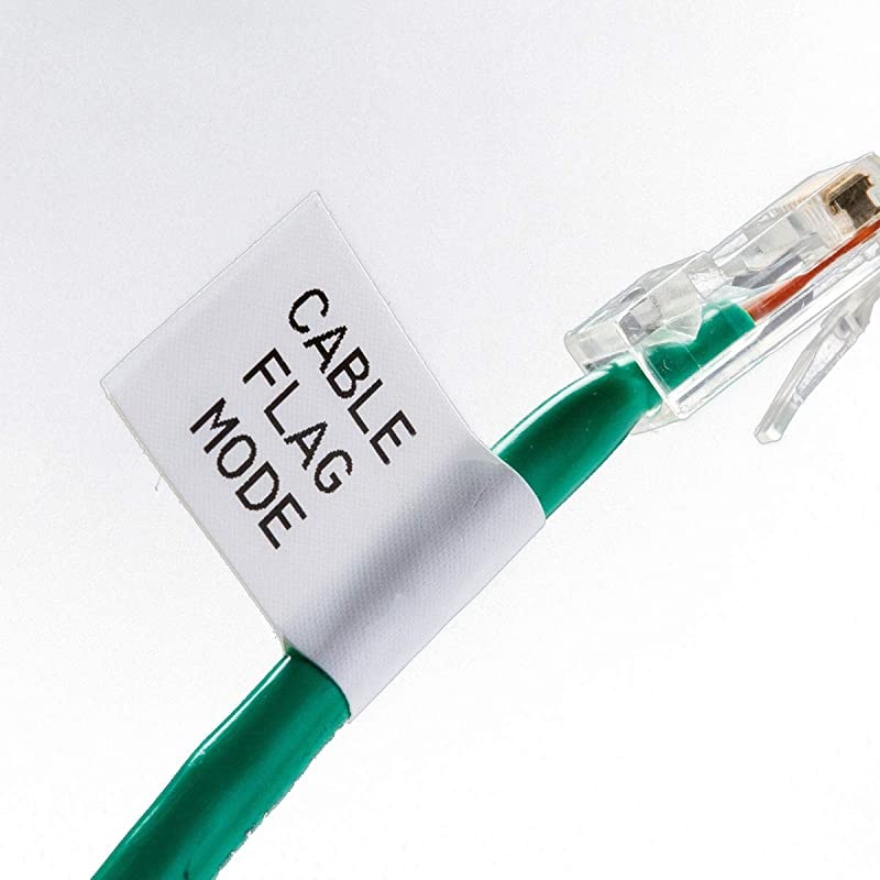 Compatible Label Tape Replacememt for M21-750-499 Cartridge with Ribbon 3/4 inches Nylon Labels Tape,Black on White Nylon Cloth Film Compatible with Portable Label Printer-16' Length 0.75" Width