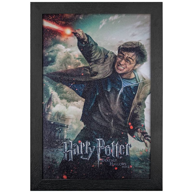 Licensed Harry Potter Deathly Hallows Wall Art Black - Crystal Art Gallery