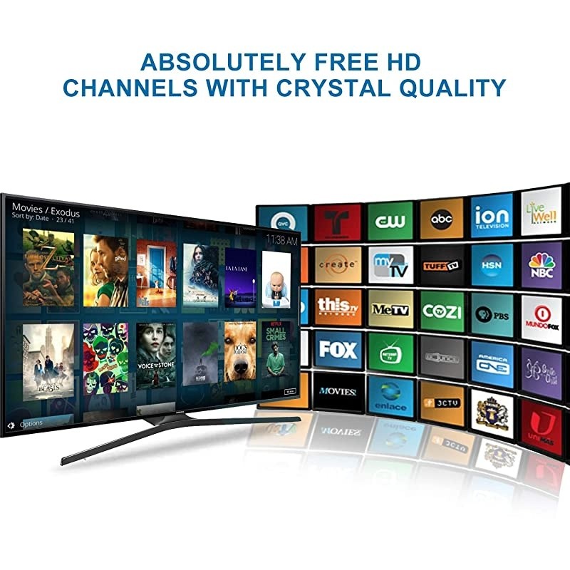 Antenna,130+ Miles Long Range Indoor Digital TV Antennas with Switch Amplifier Signal Booster for Local Channels 4k HD 1080P 2016P All Older TV's - 16.5ft Coax Cable