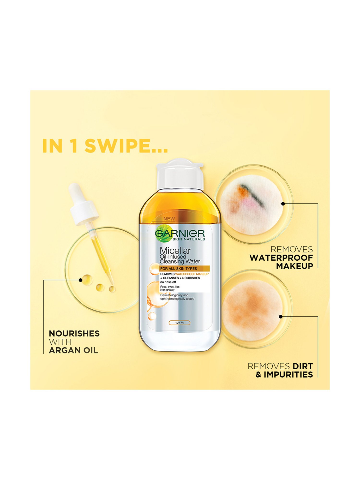 Garnier Skin Naturals Micellar Oil-Infused Cleansing Water - 125 ml