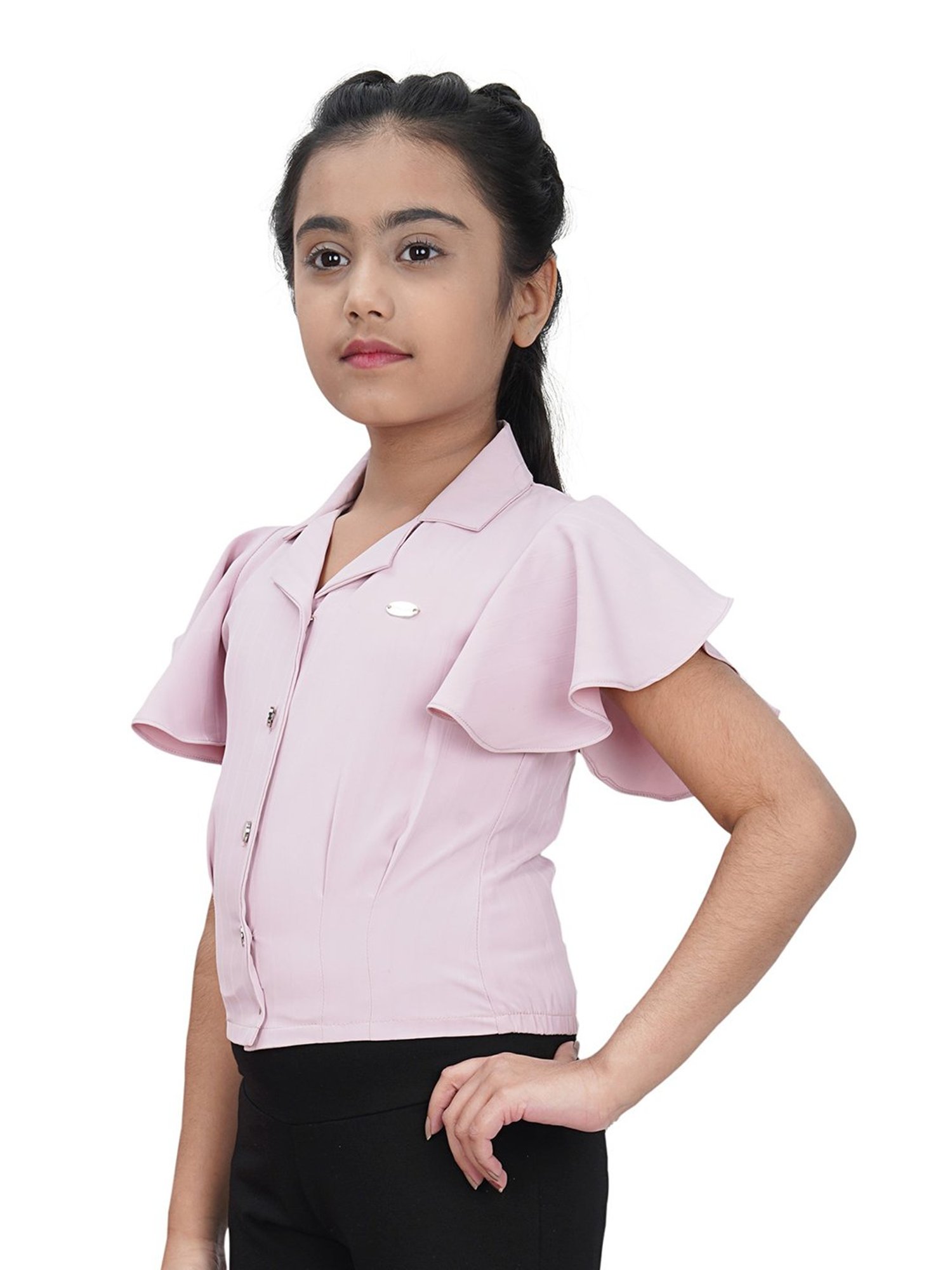 Tiny Girl Light Pink Solid Top