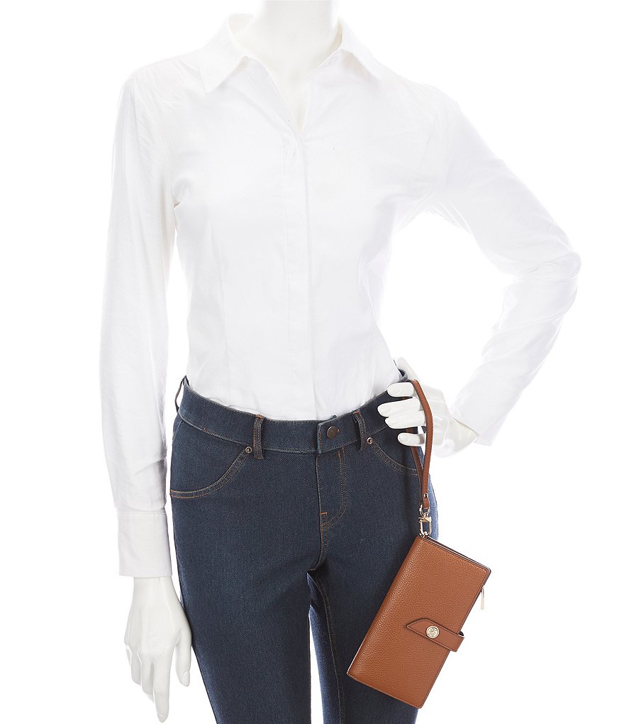 Michael Kors Zebra Signature Jet Set Double Zip Wristlet