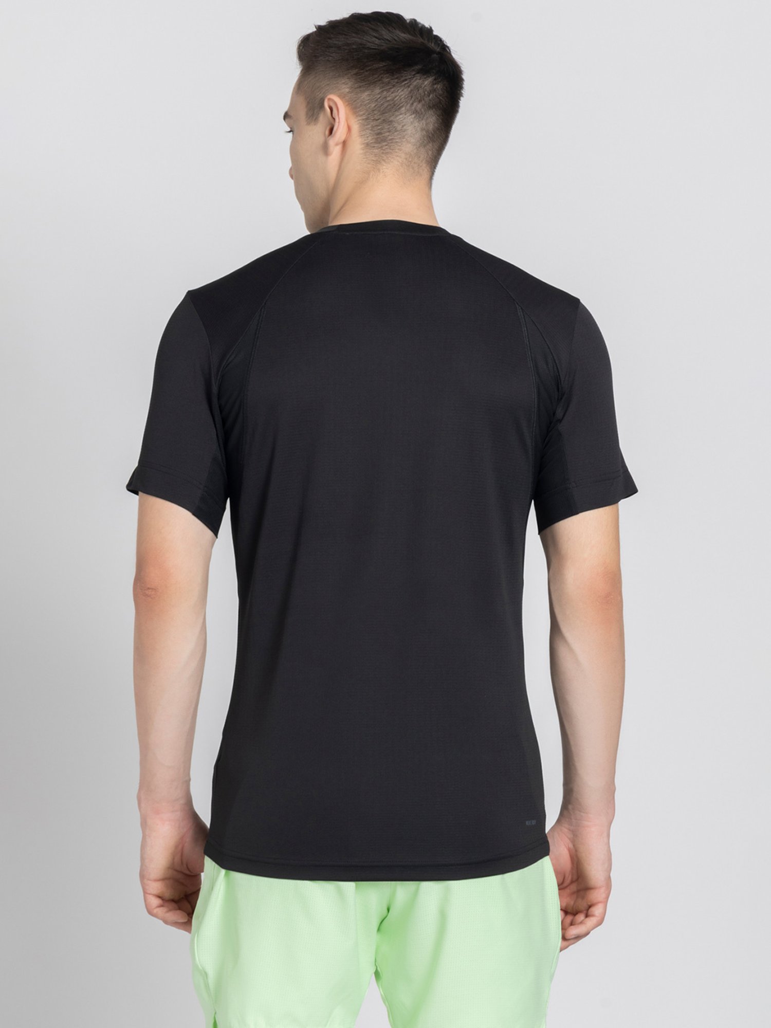 adidas Black Slim Fit Freelift Tennis T-Shirt