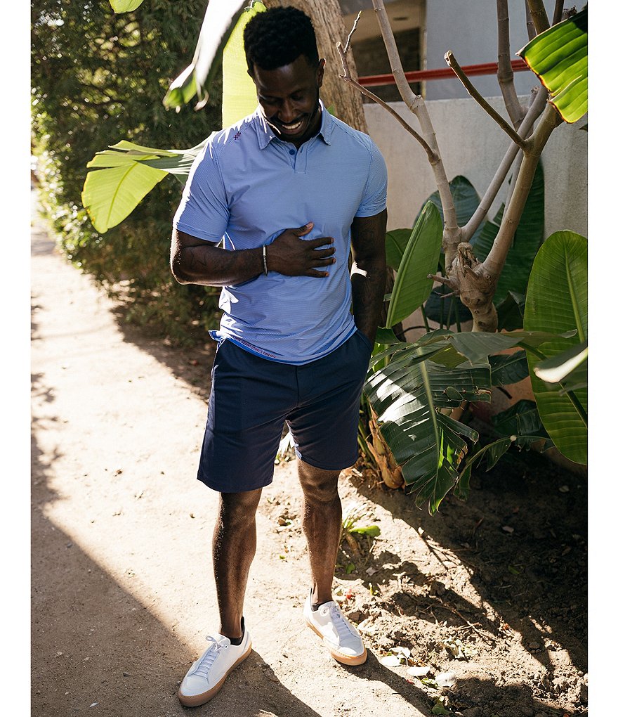 Rhone Commuter York Stripe Short-Sleeve Polo Shirt