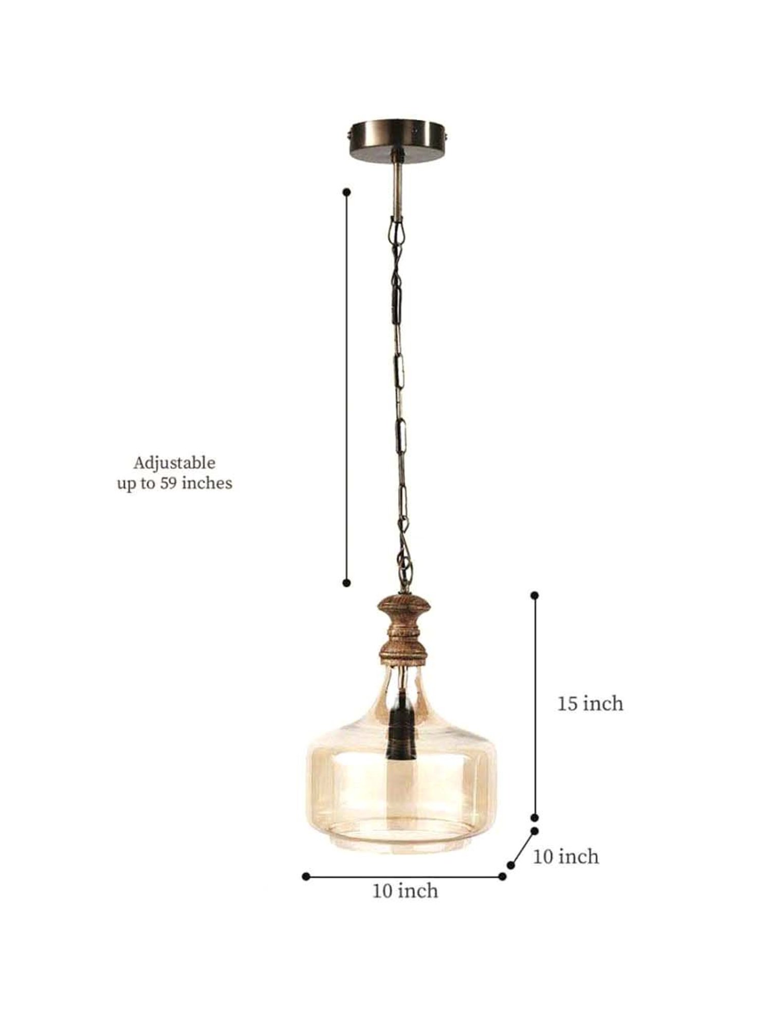 Kapoor E Illuminations Dawnelle Transparent Pendant Light - Set of 1