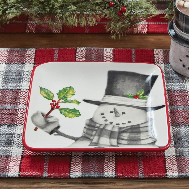 Park Designs Sketchbook Snowman Salad Plate Set - White