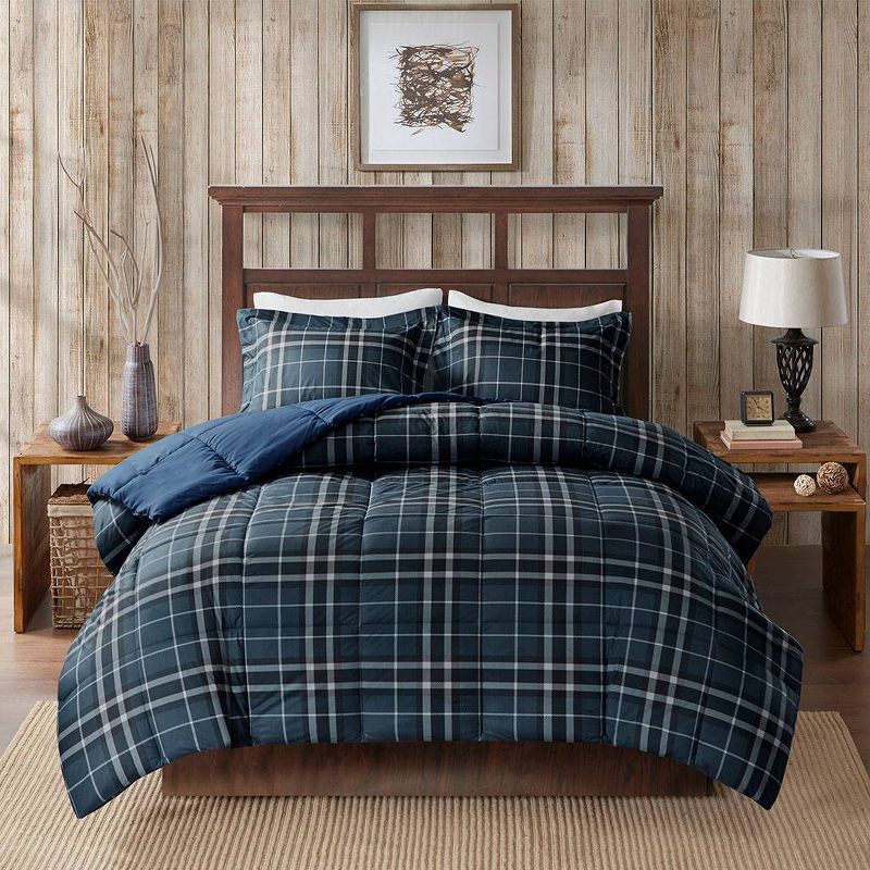 King Flint CozySpun Down Alternative Comforter Mini Set - Navy