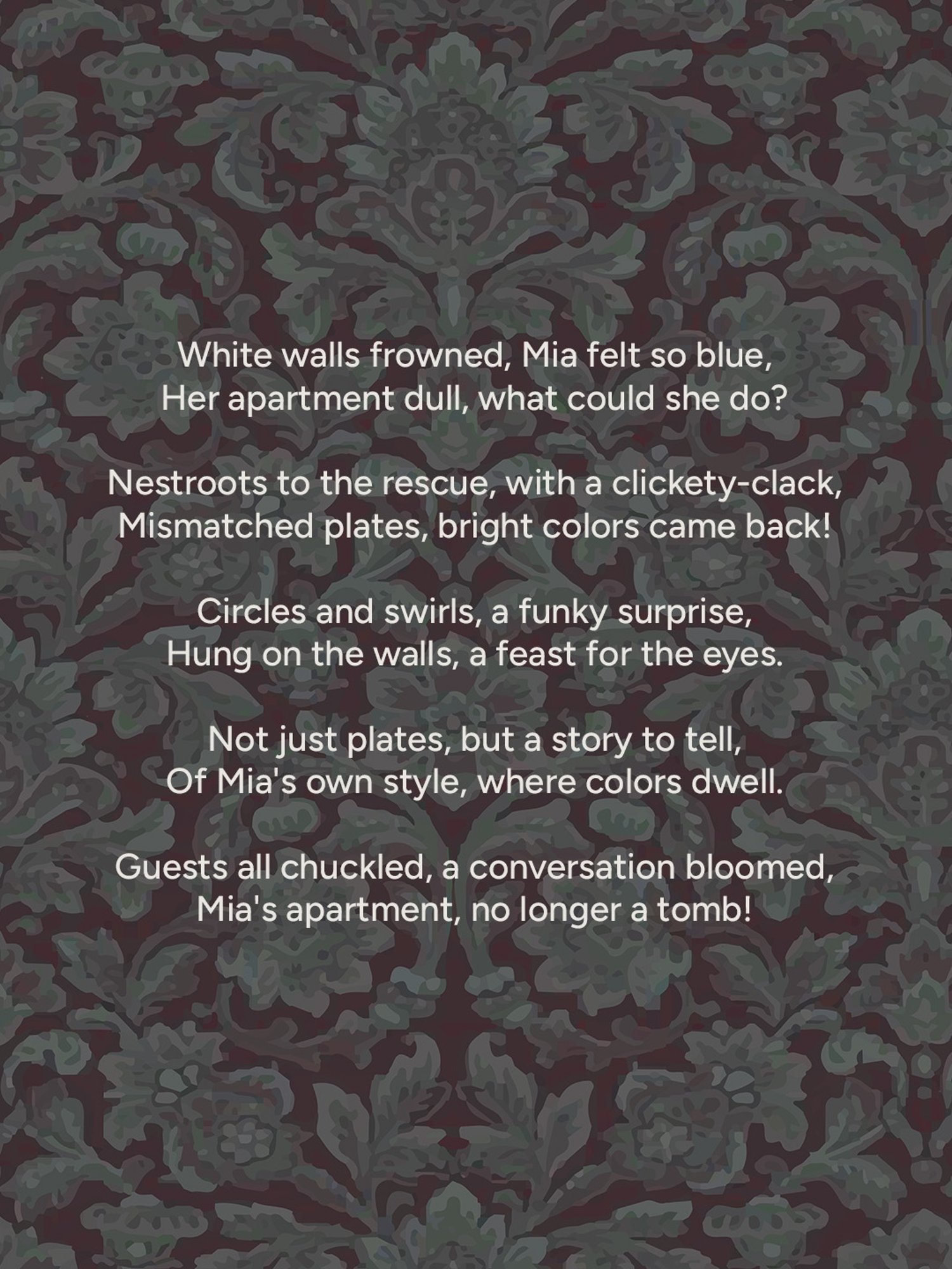 Nestroots Ethnic Ditsy Multicolor Porcelain Wall Plate